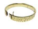 14 Karaat Gouden Slaven Armband Floraal Gravé - 26,2 g, Goud, Goud, Ophalen of Verzenden, Zo goed als nieuw