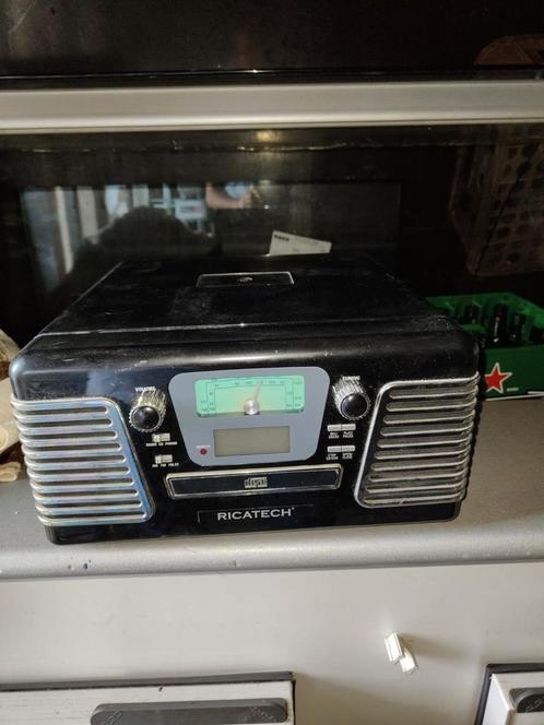 Ricatech Home entertainment - Platenspelers RMC100 - Zwart, Audio, Tv en Foto, Radio's, Zo goed als nieuw, Ophalen