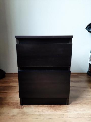 Ikea Malm nachtkastje zwartbruin