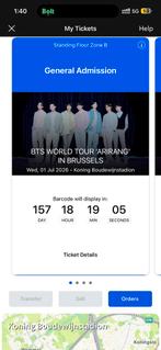 4x BTS world tour floor tickets section B 1 juli!, Drie personen of meer, Juli