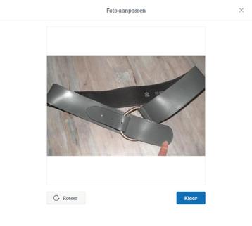 Brede grijze lak riem 105 cm, breed: 6 cm  beschikbaar voor biedingen