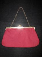 Vintage Handtasje Rood met Ketting Prima staat!, Ophalen of Verzenden, Zo goed als nieuw, Rood, Avondtasje