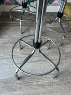 3 toffe vintage rock ‘n’ roll rood chroom barkrukken, Huis en Inrichting, 3 krukken, Ophalen, Gebruikt, 60 tot 90 cm