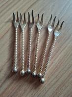 Verzilverde gebaksvorkjes met gedraaide steel, Antiek en Kunst, Ophalen of Verzenden