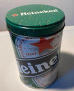 Rond Heineken blik. Hoogte 15 cm Doorsnede 11 cm., Verzamelen, Blikken, Ophalen of Verzenden, Zo goed als nieuw, Overige, Overige merken