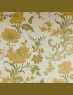 3678 Groen geel bloem behang retro vintage vintage swiet, Verzenden, Groen