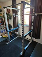 Squatrek met gewichten en rubber matten, Sport en Fitness, Ophalen, Gebruikt, Rug, Halterset