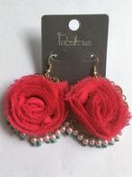Fabulous aparte ibiza style voile roze roos hang oorbellen, Sieraden, Tassen en Uiterlijk, Oorbellen, Overige materialen, Hangers