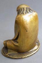 Om 1900-1950 Bodi Dharma Boeddha Tibet Chinees Chinese Boeda, Antiek en Kunst, Antiek | Koper en Brons, Ophalen of Verzenden, Brons