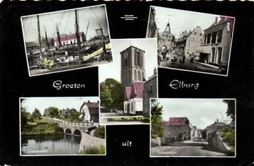 Groeten uit Elburg - 5 afb o.a. Goorpoort - 1959 gelopen beschikbaar voor biedingen
