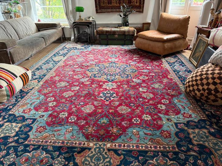 Handgeknoopt Perzisch Tabriz-tapijt -mega groot 400 x 300 cm, Huis en Inrichting, Stoffering | Tapijten en Kleden, Zo goed als nieuw