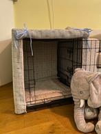 Hondenbench 92CM met tussenschot en hoes, Ophalen, Gebruikt