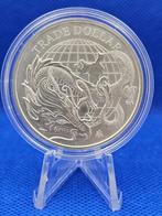 (7855) SINT HELENA   CHINESE  TRADE DOLLAR  2021 one ounce, Ophalen of Verzenden, Losse munt, Zilver