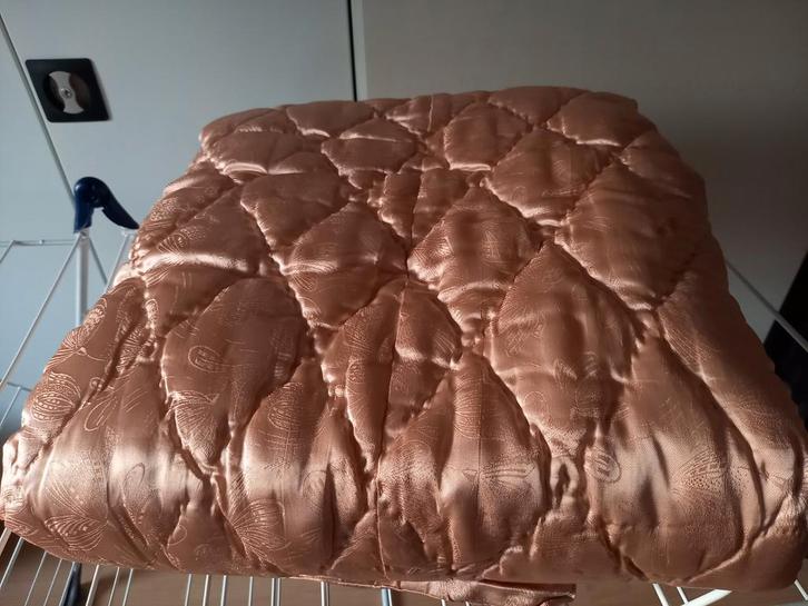 Wollen dekbed, Huis en Inrichting, Slaapkamer | Beddengoed, Zo goed als nieuw, Deken of Dekbed, Eenpersoons, Beige, Ophalen of Verzenden