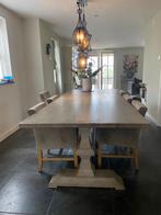 tafel, Huis en Inrichting, Tafels | Eettafels, Ophalen, Gebruikt, Eikenhout, 200 cm of meer