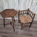 Antiek tafeltje+ Hoekstoel, Ophalen