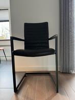 Leren eetkamerstoelen antraciet, Huis en Inrichting, Stoelen, Ophalen, Zo goed als nieuw, Grijs, Vijf, Zes of meer stoelen