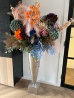Grote vaas met kleurrijke kunstbloemen, Ophalen, Overige materialen, Overige kleuren, Zo goed als nieuw
