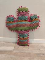 Vrolijk boho cactus kussen – Met bolletjes!, Ophalen, Zo goed als nieuw, Overige kleuren, Overige vormen