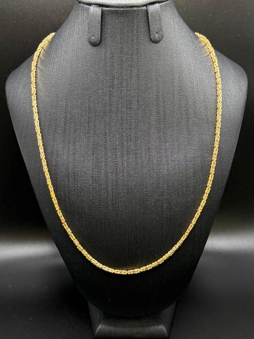 14K gouden koningsketting 50 cm unisex, Sieraden, Tassen en Uiterlijk, Kettingen, Nieuw, Goud, Goud, Ophalen of Verzenden