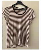 T shirt Scotch&Soda  gestreept olijfgroen/ecru maat S, Ophalen of Verzenden, Zo goed als nieuw, Maat 36 (S), Korte mouw