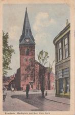 enschede marktplein  met nh kerk  oude auto  1931, Ophalen of Verzenden, Noord-Holland
