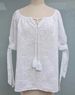 Super leuke geborduurde blouse van katoen. Maat 40, Maat 38/40 (M), Made in Italy, Verzenden, Wit