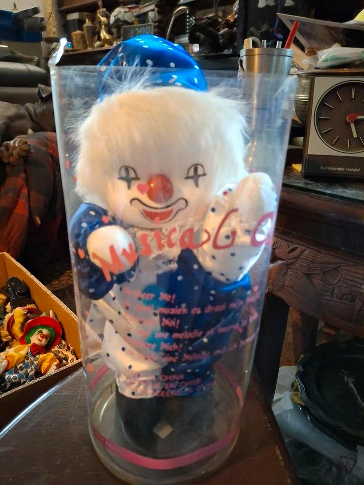 Vintage Muziek Clown in Verpakking, Kinderen en Baby's, Speelgoed | Knuffels en Pluche, Zo goed als nieuw, Overige typen, Ophalen of Verzenden