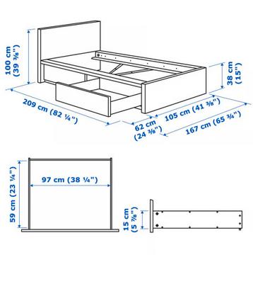 MALM IKEA BED - afbeelding 2