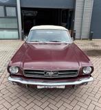 Ford Mustang 1965 convertible burgundy, NL kenteken, Auto's, Automaat, Zwart, Cabriolet, Leder