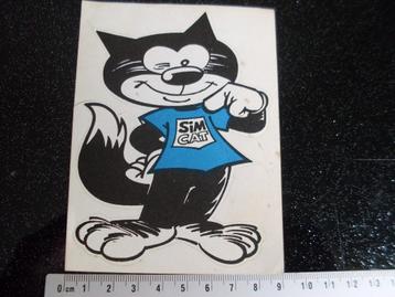 sticker sim cat batterijen batteries logo kat uitgesneden beschikbaar voor biedingen