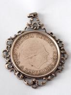 Antieke hanger met Zilveren 10 gulden muntstuk, Ophalen of Verzenden, Zilver, Hanger