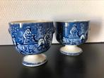 Kandijpotjes in blauw lion antique bf keramis, Antiek en Kunst, Ophalen of Verzenden