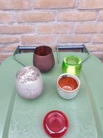 Diverse waxinelichtje houders.2,50 euro per stuk, Ophalen of Verzenden, Overige materialen, Minder dan 25 cm