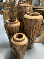 Grote potten drijfhout, 60-120 hoog, wortelhout, uniek, deco, Huis en Inrichting, Woonaccessoires | Vazen, Overige materialen