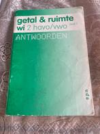 Antwoorden getal en ruimte wi 2 havo/vwo deel 1, Boeken, Schoolboeken, Nederlands, Ophalen of Verzenden