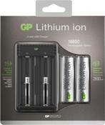 GP USB lader premium+2x 18650 oplaadbare batterijen 2600mA, Ophalen, Nieuw, Oplaadbaar