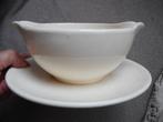 Brocante juskom - sauciere / Societe Ceramique / Off white, Ophalen of Verzenden