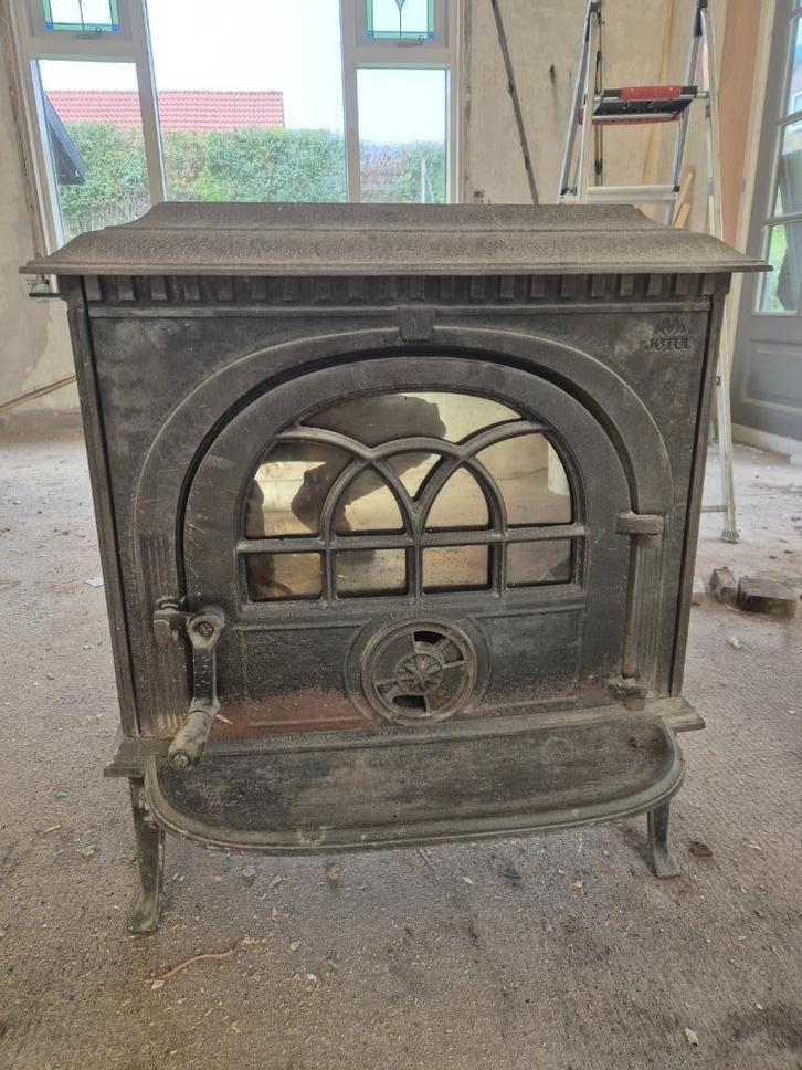 Jotul 8 houtkachel, Huis en Inrichting, Kachels, Gebruikt, Vrijstaand, Houtkachel, Hout, Ophalen
