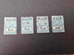 4 Spoorwegzegels Denemarken, Ophalen of Verzenden, Denemarken