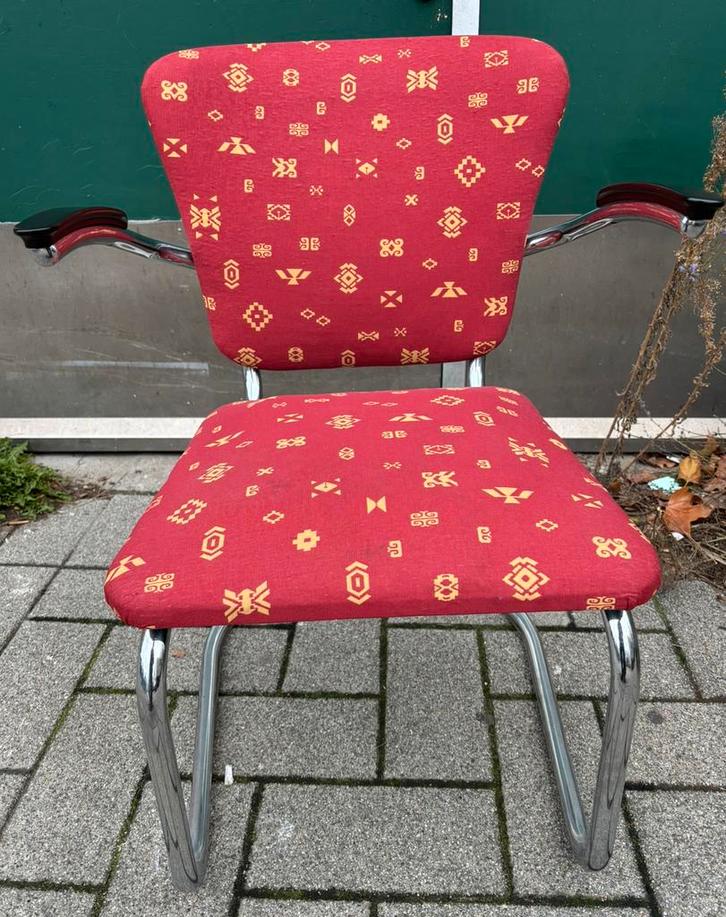 Gebroeders de Wit buisframe stoel, Huis en Inrichting, Stoelen, Zo goed als nieuw, Eén, Wit, Ophalen