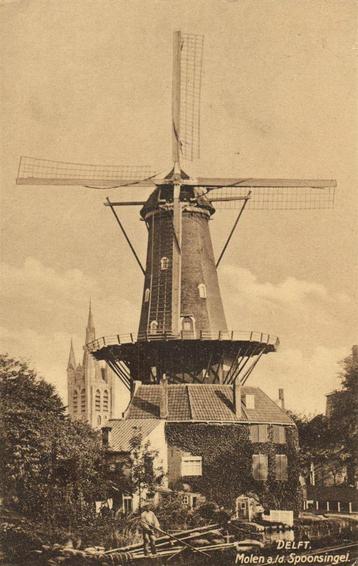 Delft. Molen a/d Spoorsingel. - ongelopen beschikbaar voor biedingen