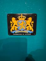 Emaille Reclamebordje Deurpostje - Invoerrechten Accijnzen, Ophalen, Gebruikt, Reclamebord