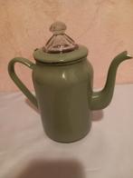 Zeldzaam resedagroen emaille percolator koffiepot, Antiek en Kunst, Ophalen of Verzenden