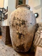 Grote oude antieke olijf kruik pot deco, landelijk wonen, Antiek en Kunst, Curiosa en Brocante, Ophalen of Verzenden