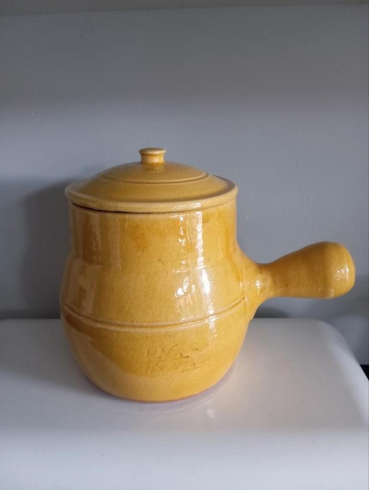 Oude Franse aardewerk pot met deksel Erg mooie staat, Antiek en Kunst, Antiek | Keramiek en Aardewerk, Ophalen of Verzenden