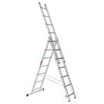 Ladder 3x7 treden, Doe-het-zelf en Verbouw, Ladders en Trappen, Ophalen, Gebruikt, Ladder, Opvouwbaar of Inschuifbaar