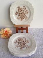 🤎6 Prachtige CROWN DEVON Fieldings gebaksbordjes, rond 1930, Antiek en Kunst, Antiek | Servies los, Ophalen of Verzenden