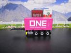 Wsi 04-2131 ONE 20FT Container & 03-1010 Container Chassis, Hobby en Vrije tijd, Modelauto's | 1:50, Ophalen, Nieuw, Bus of Vrachtwagen