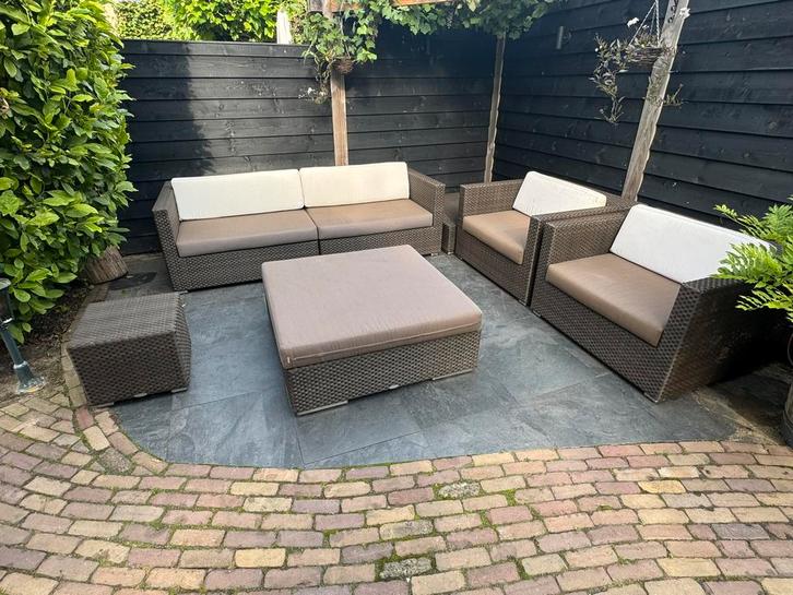Dedon Lounge Loungeset, Tuin en Terras, Tuinsets en Loungesets, Zo goed als nieuw, Wicker, Bank, Ophalen of Verzenden